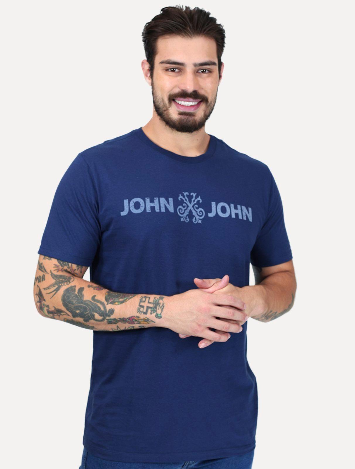 Camiseta John John Masculina Fit Basic Azul Marinho