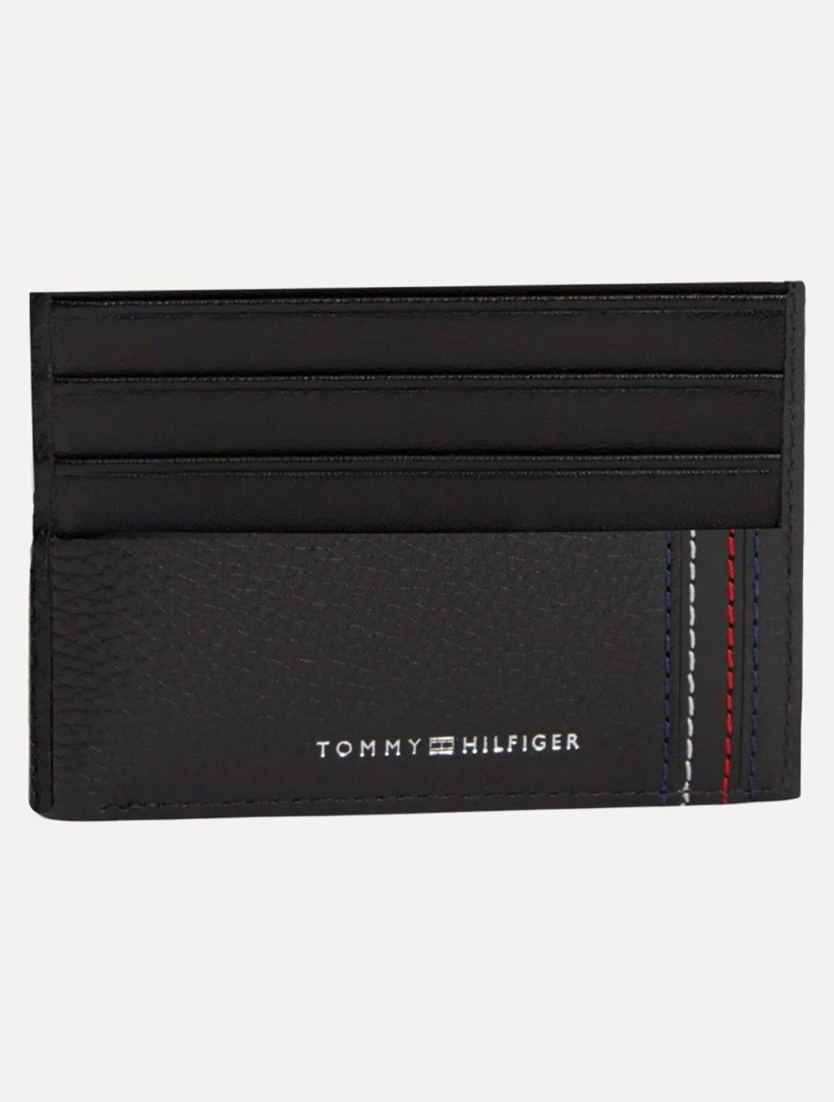 Carteira Tommy Hilfiger Porta Cartão Centarl CC Holder Preta