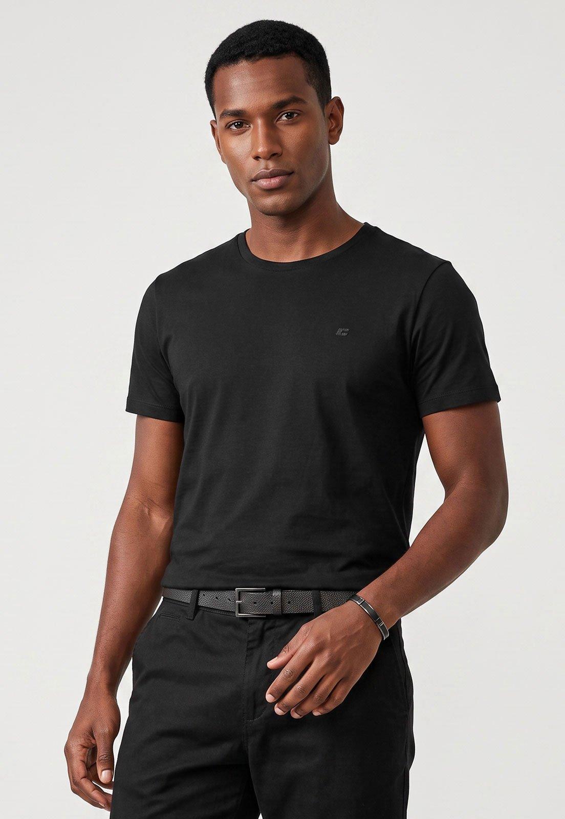 Camiseta Masculina Colcci Logo Preta