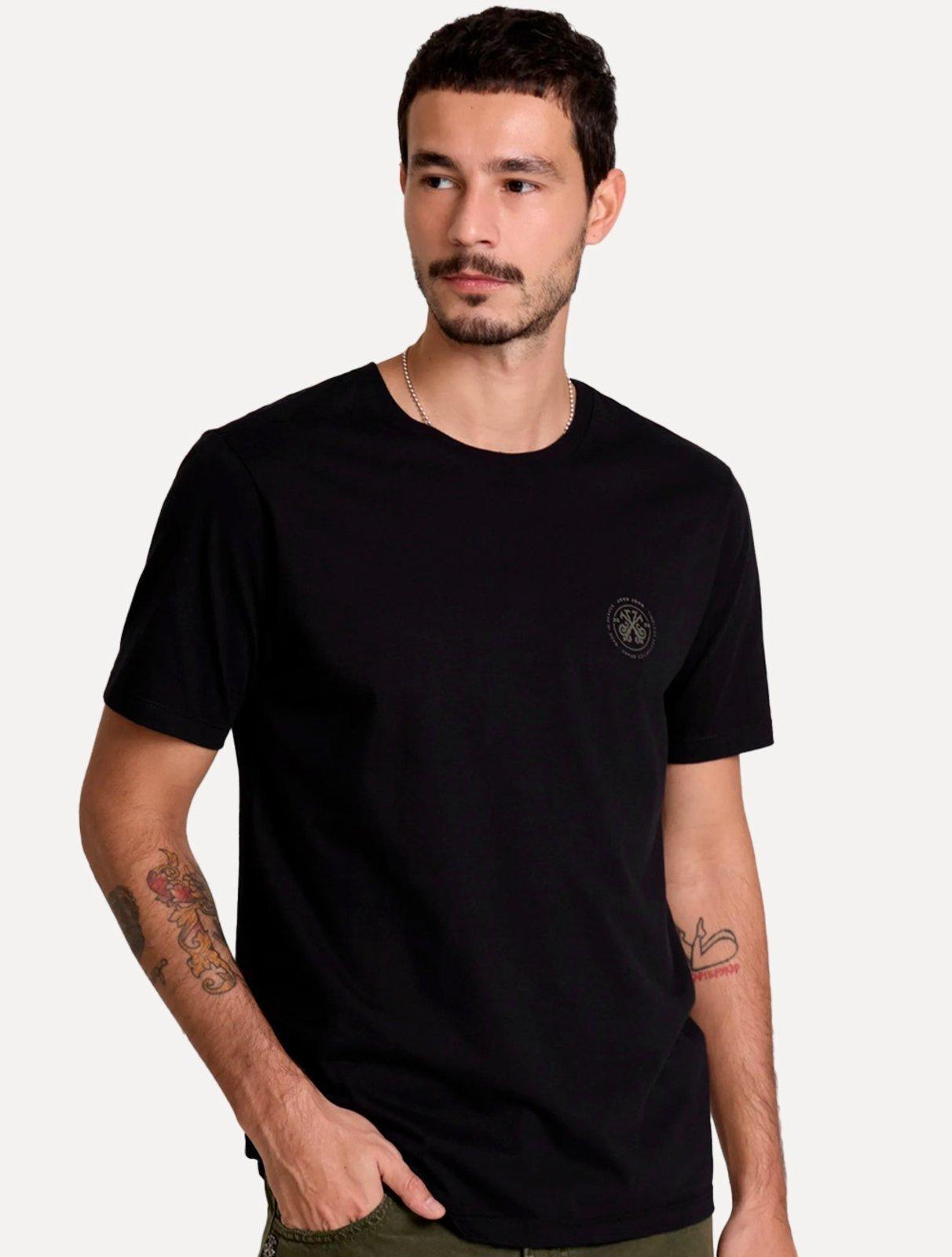 Camiseta John John Masculina Regular Fit Brand Preto