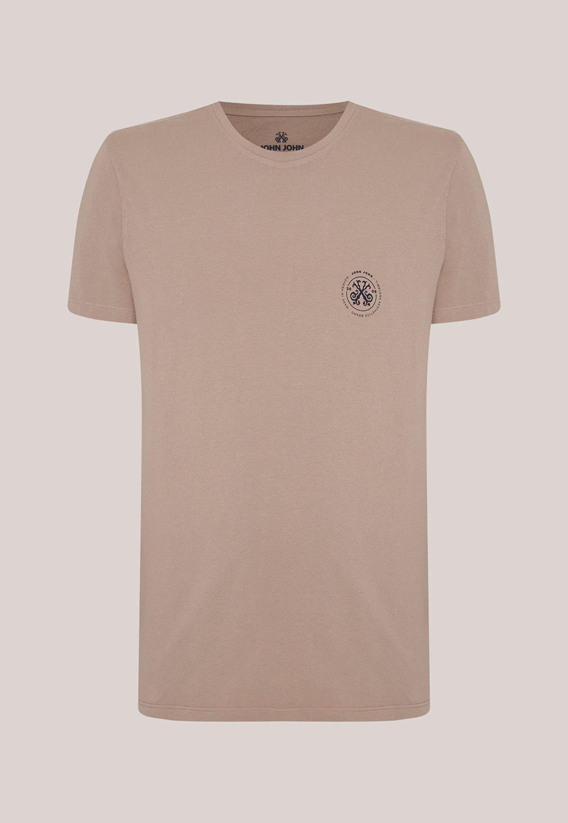 Camiseta Masculina John John Estampa Minimalista Nude