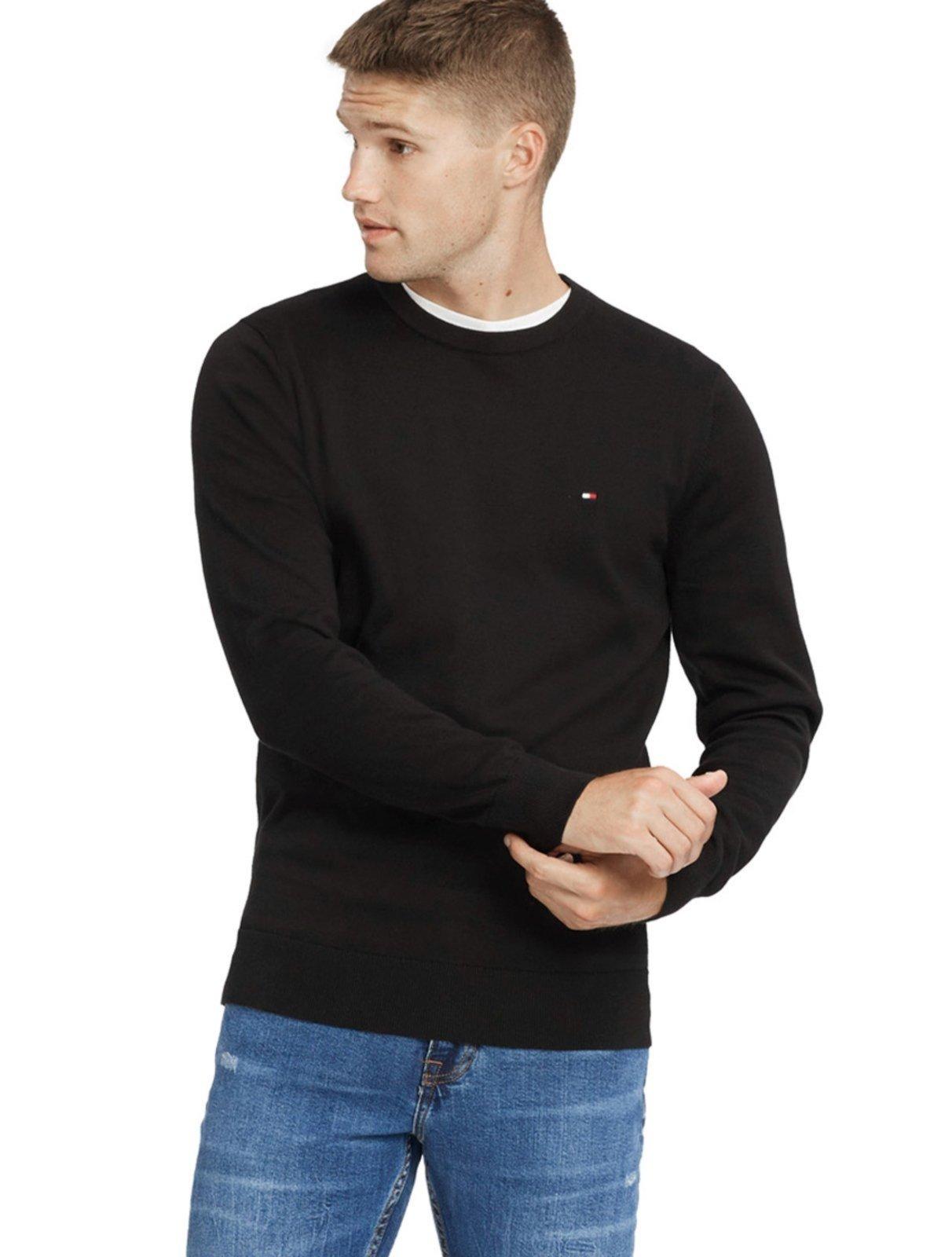 Suéter Tommy Hilfiger Masculino Signature Crewneck Preto