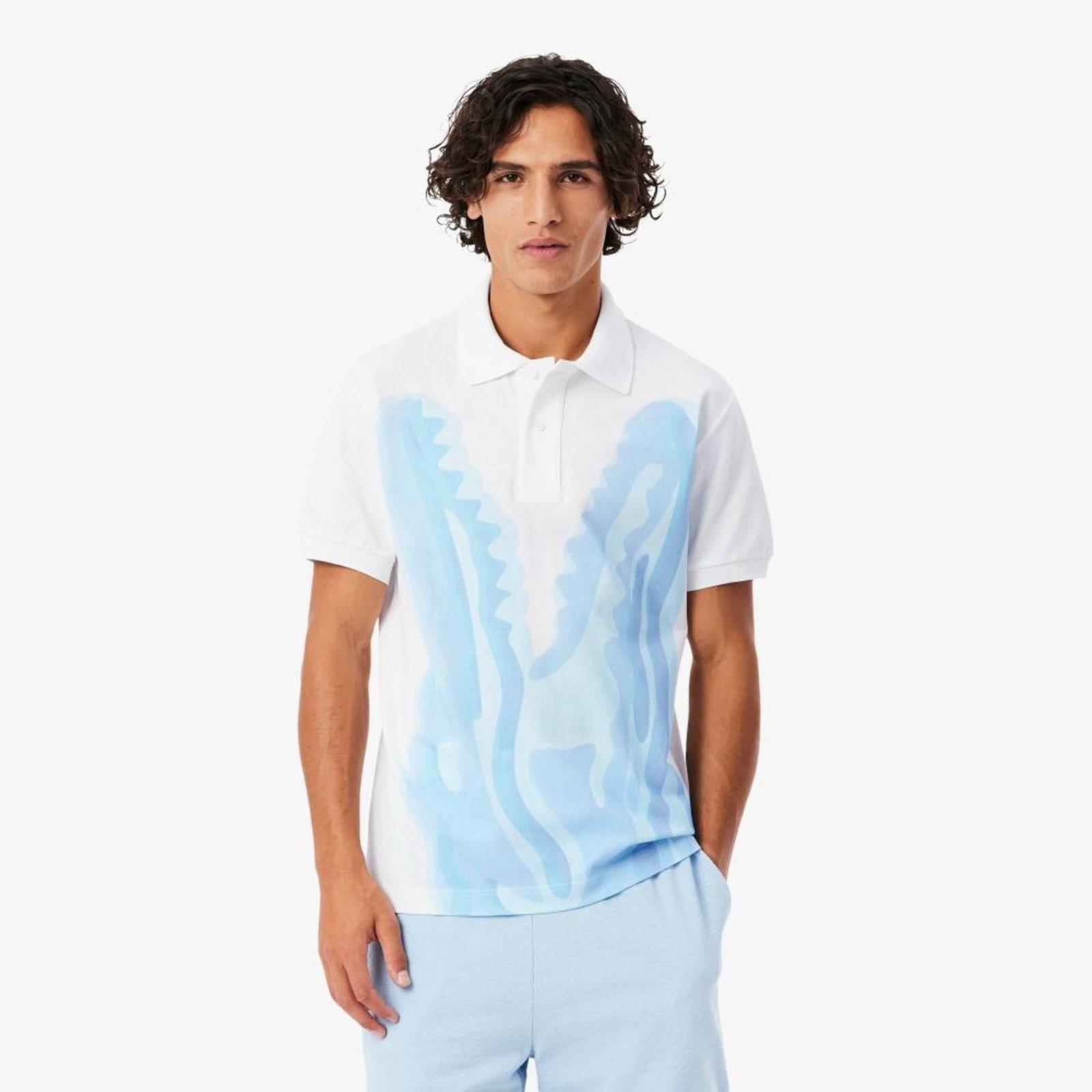 Polo Piquet Estampada Classic Fit Branco - 2GG Branco