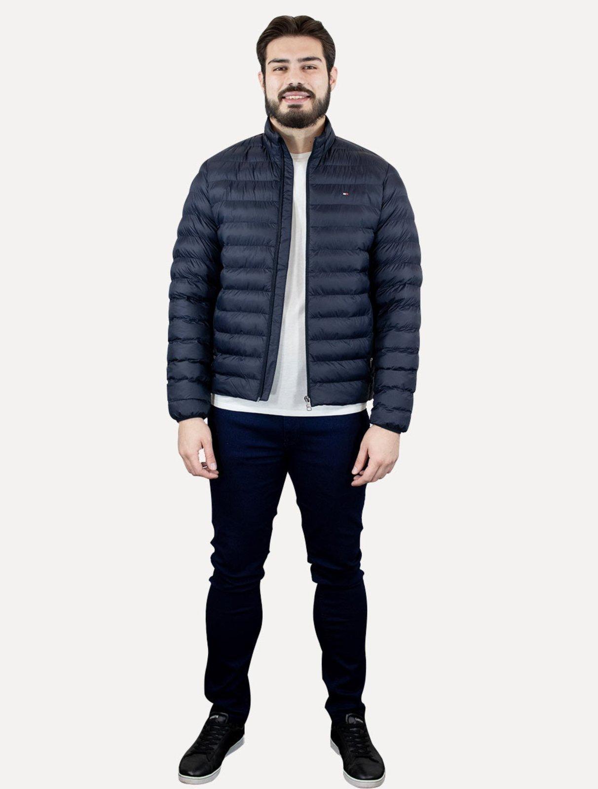Jaqueta Tommy Hilfiger Core Packable Recycled Azul Marinho