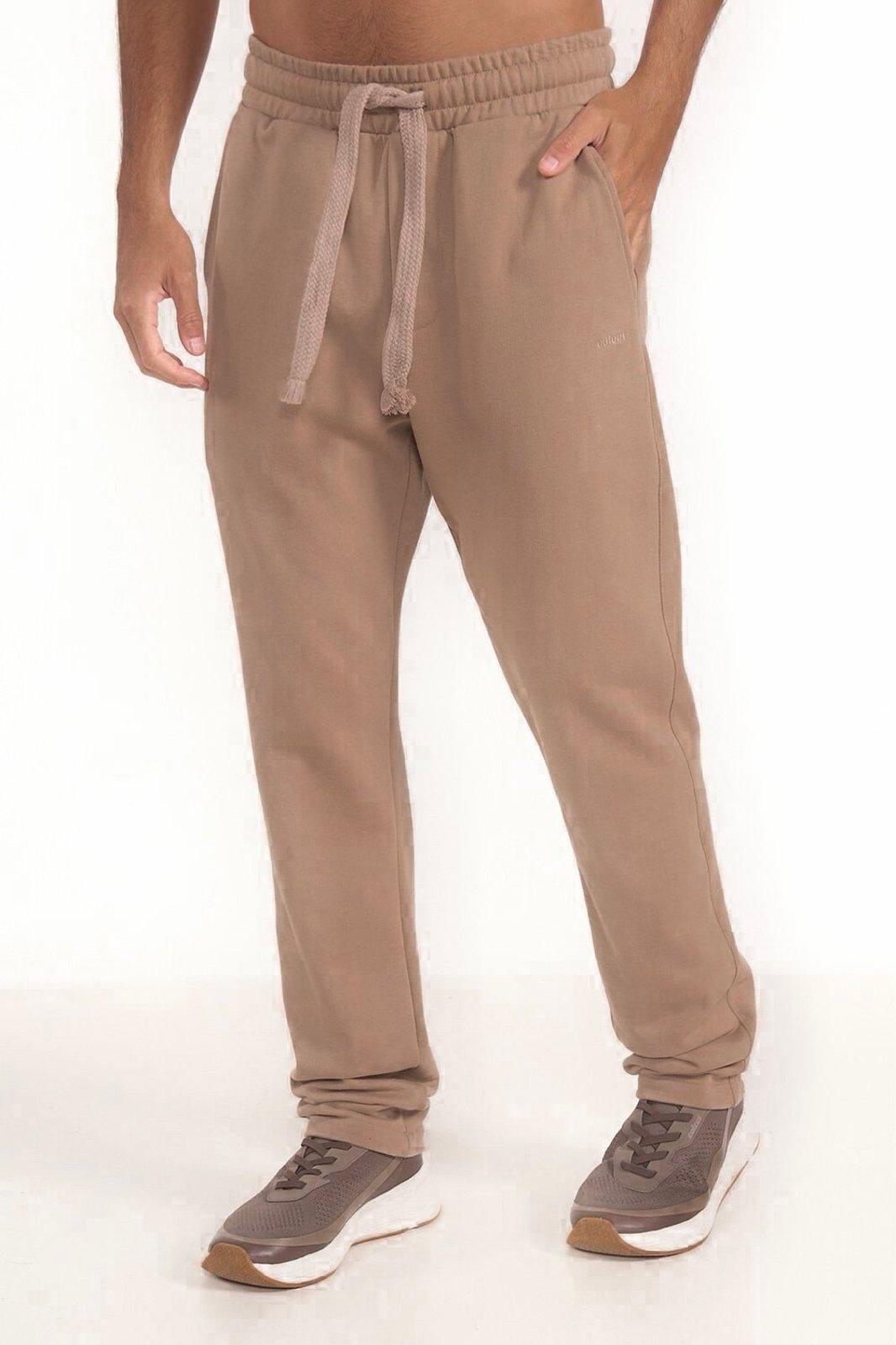 Calça Jogger Moletom Cós Com Elástico Colcci Bege Sand Castle