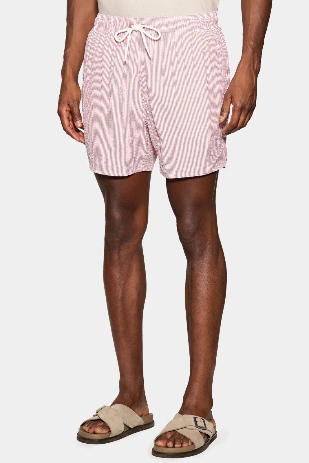 Short Aramis Elástico Stripe Navy Goiaba