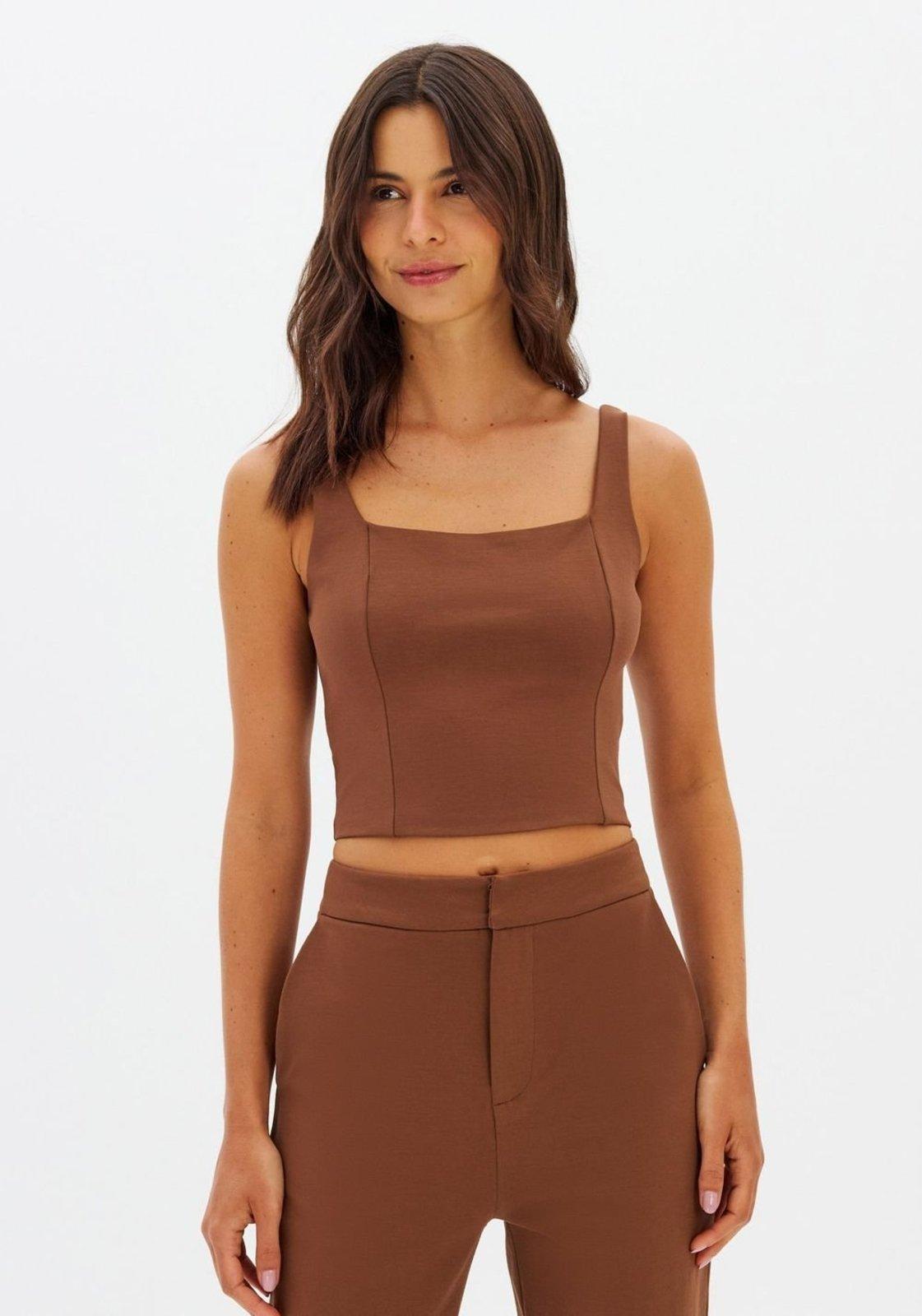 Blusa Cropped De Malha Lança Perfume