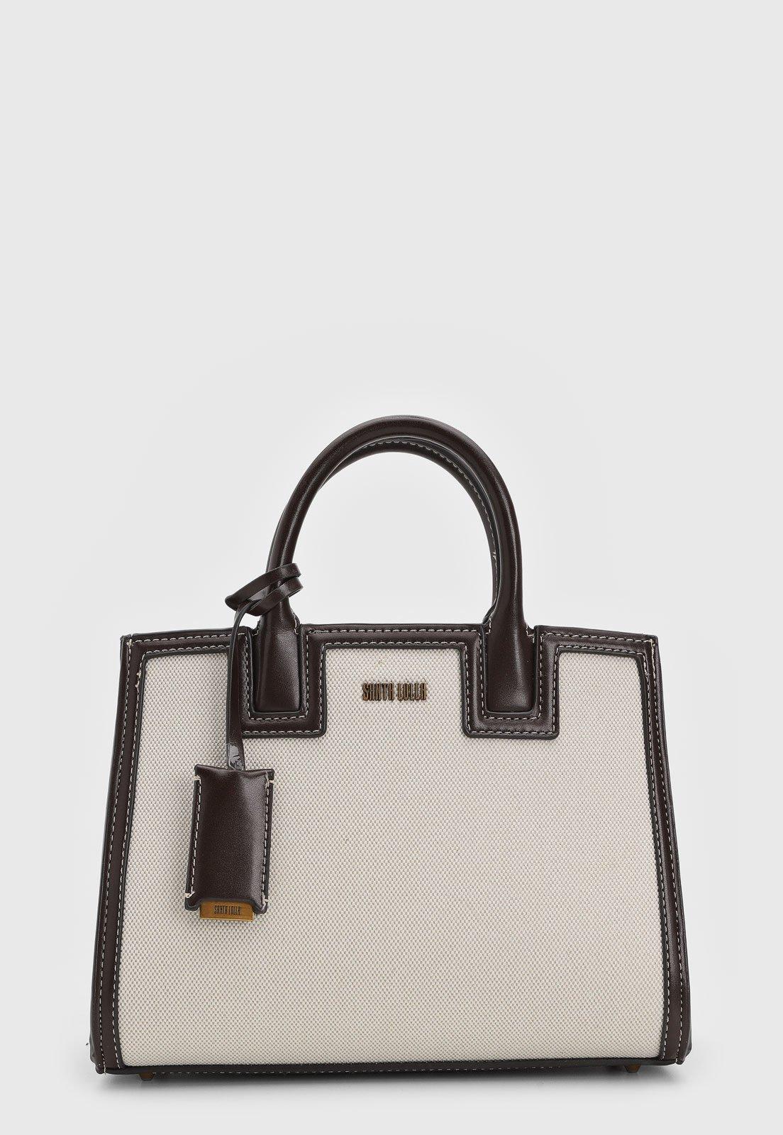 Bolsa Tiracolo Santa Lolla Alça Dupla Texturizada Off-White