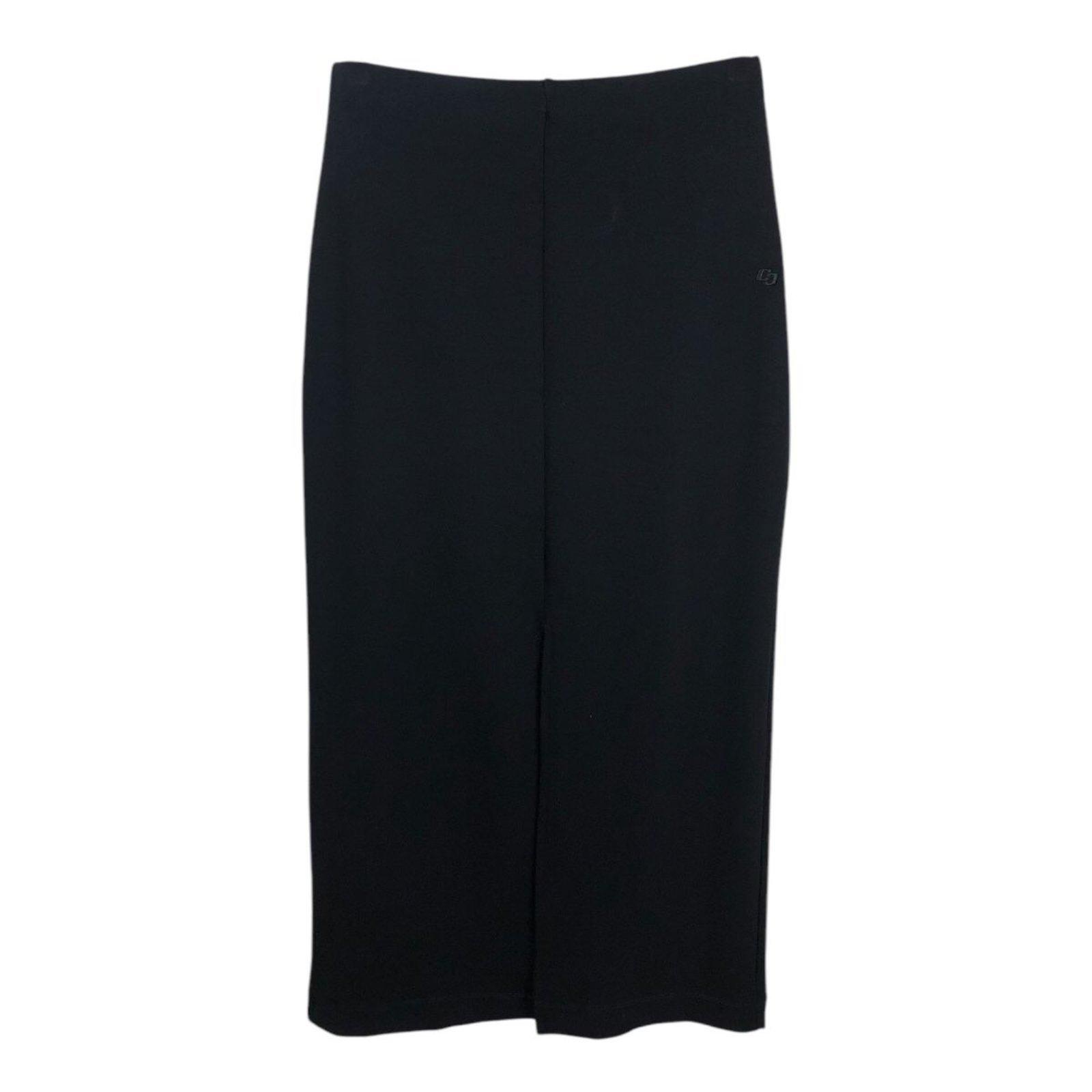 Saia Midi com Fenda Colcci Preto