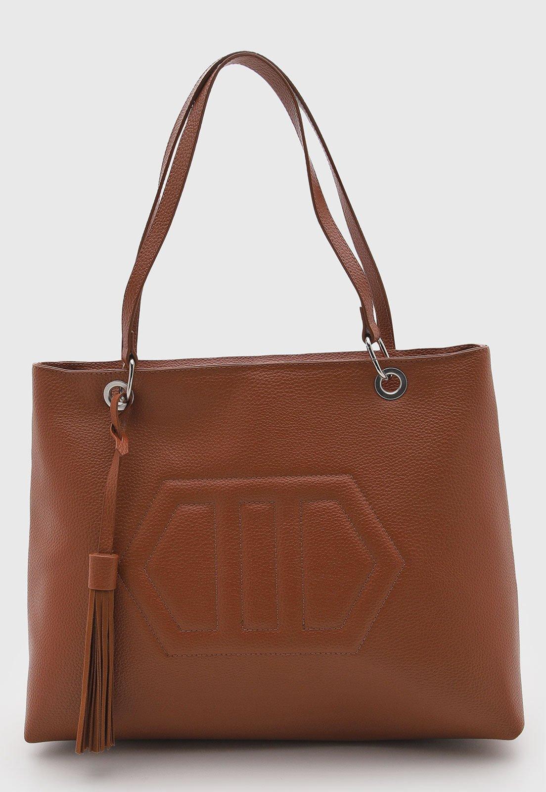Bolsa Feminina Arezzo Grande Texturizada Marrom