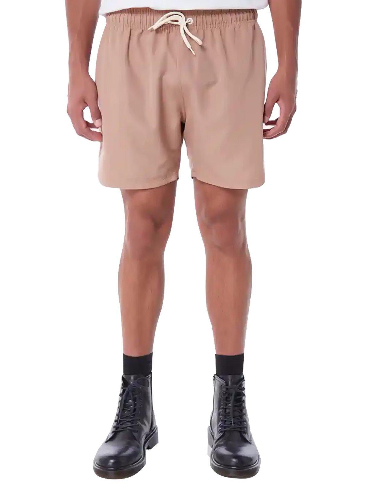 Short John John D Água Masculino Reto Fallen Star Cáqui Médio
