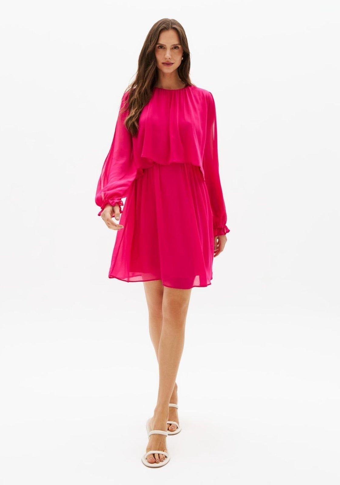 Vestido Curto Com Mangas Lança Perfume