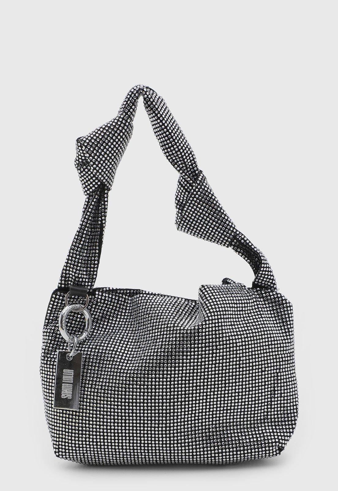 Bolsa Feminina Santa Lolla Detalhes Brilhantes Preta