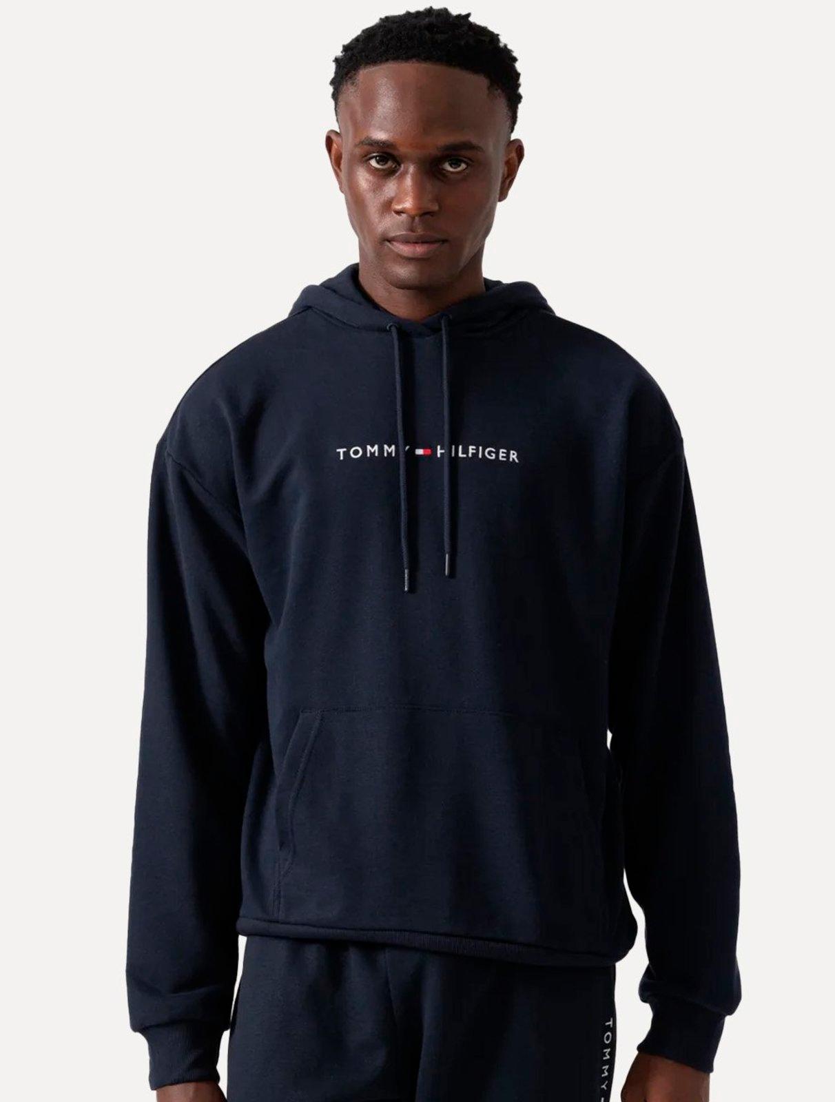 Moletom Tommy Hilfiger Masculino Chest Insert Flag Hoodie Azul Marinho