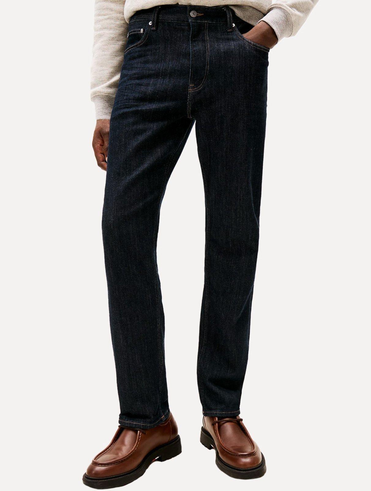 Calça Tommy Hilfiger Masculina Regular Na Nos Mercer Rinse Azul Marinho