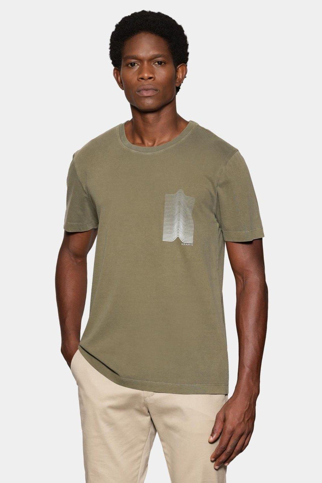 Camiseta Aramis Manga Curta Estampada Linhas