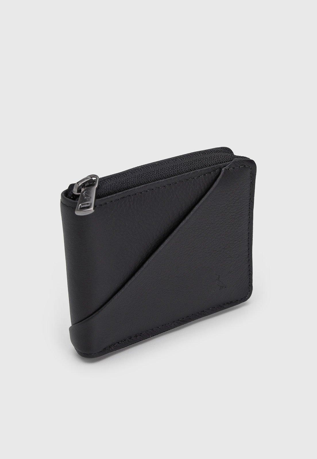 Carteira Masculina Reserva Zíper Preta
