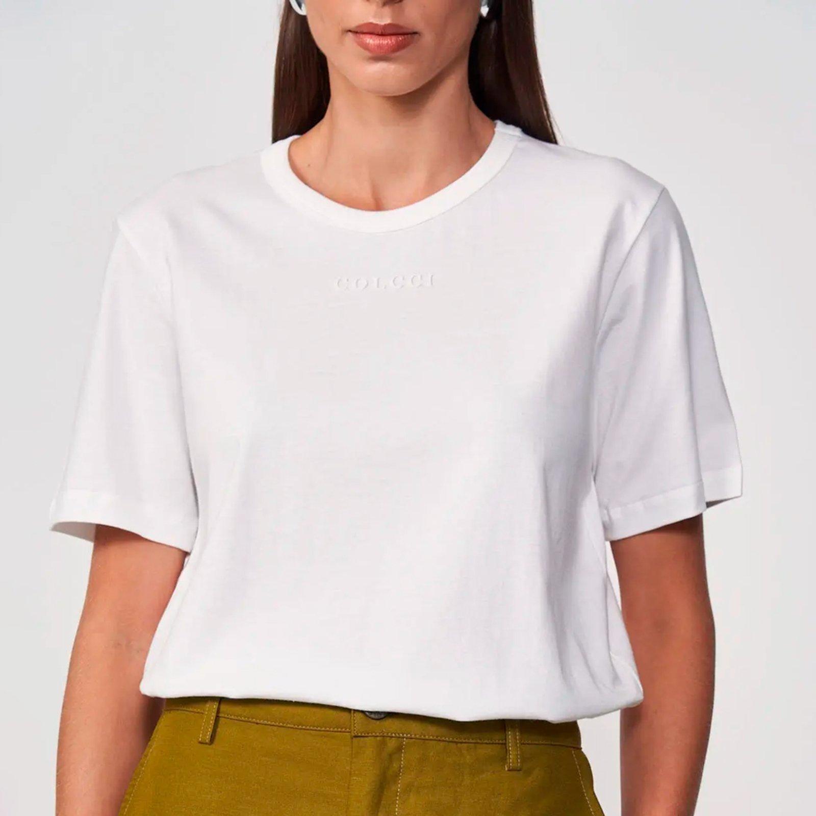 Camiseta Colcci Loose In25 Off White Feminino