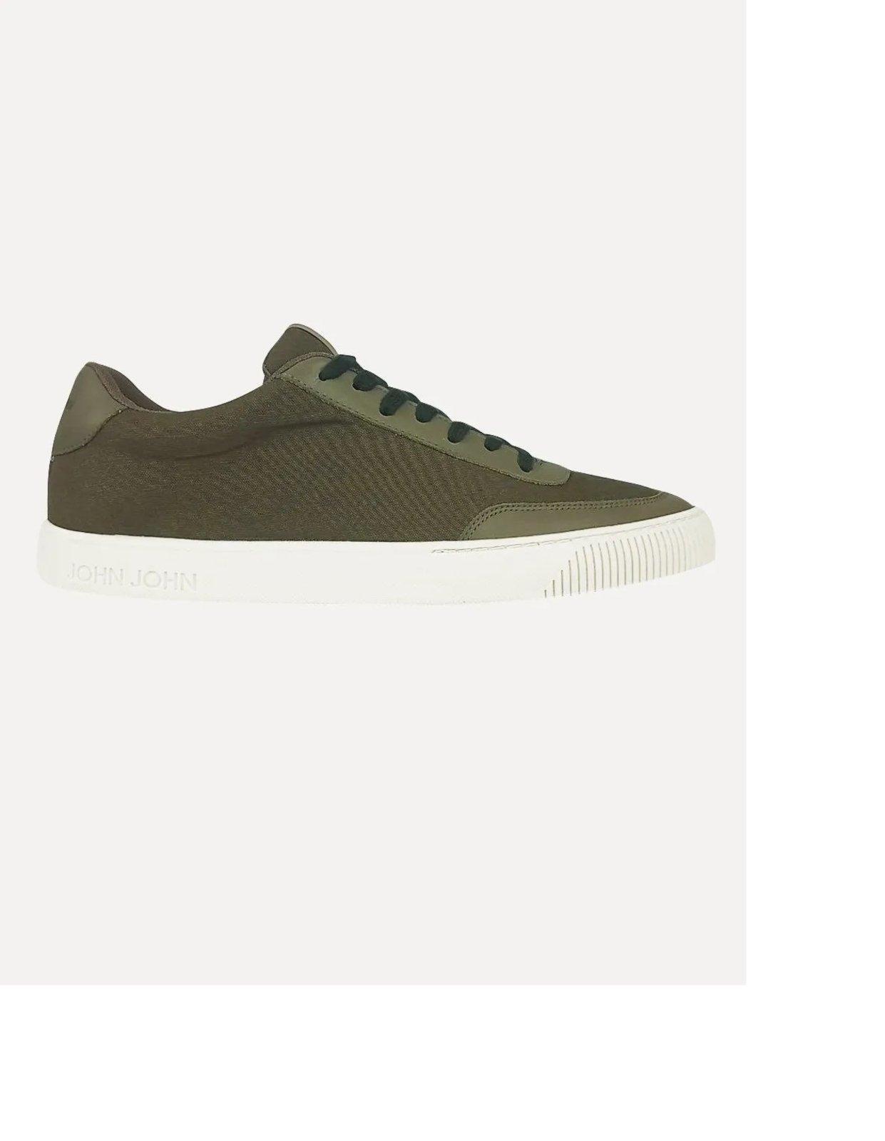 Tênis John John Masculino Nobuck Amsterdam Verde Militar
