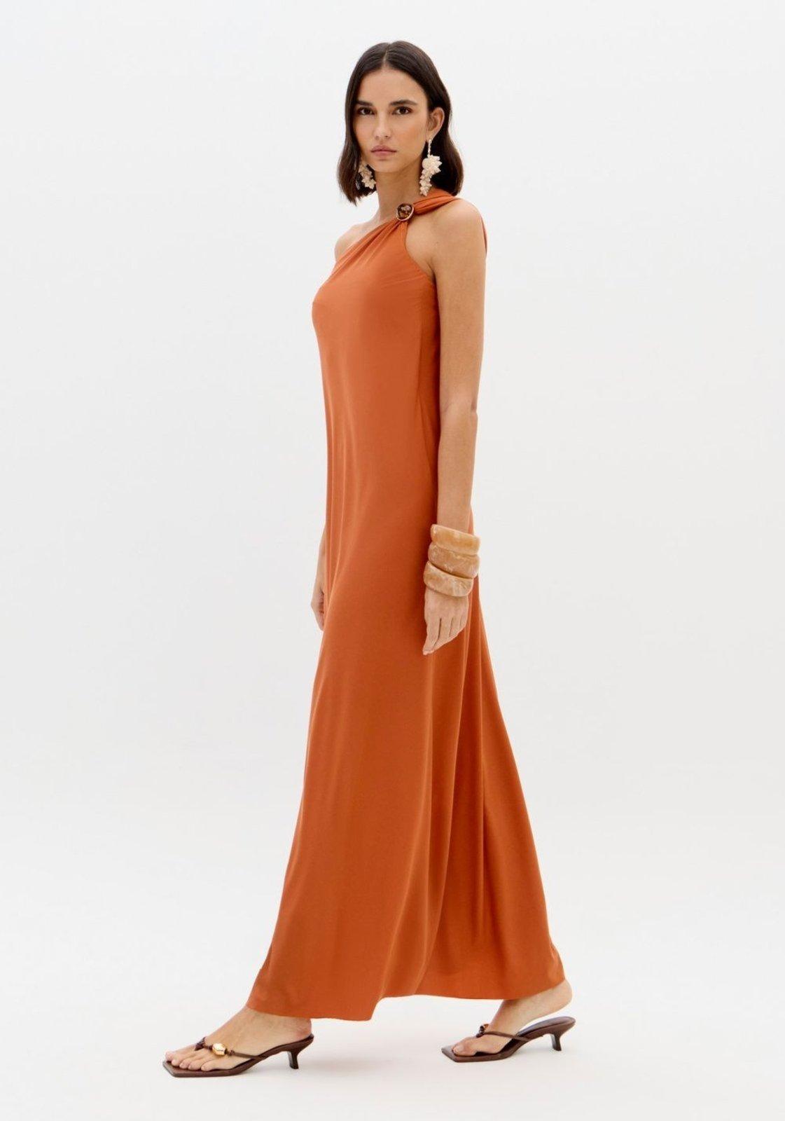 Vestido Longo Ombro Único Lança Perfume