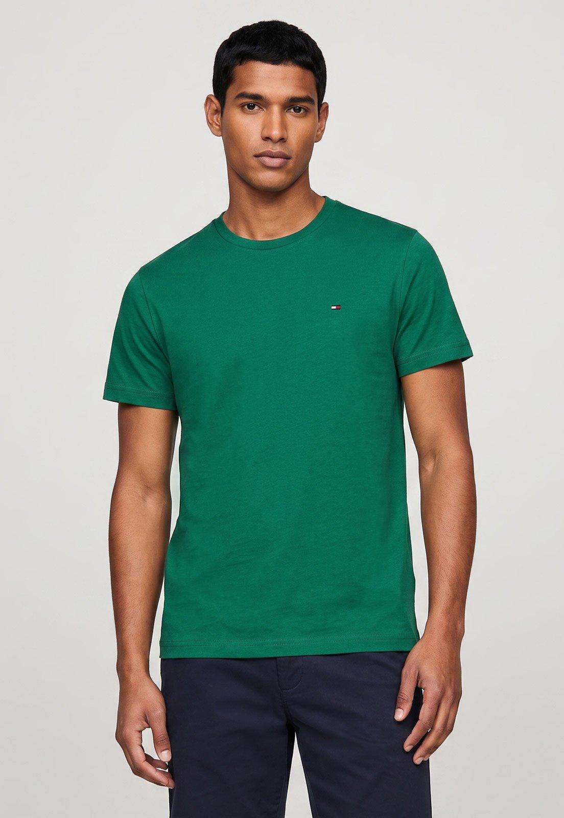 Camiseta Masculina Tommy Hilfiger Gola Redonda Verde