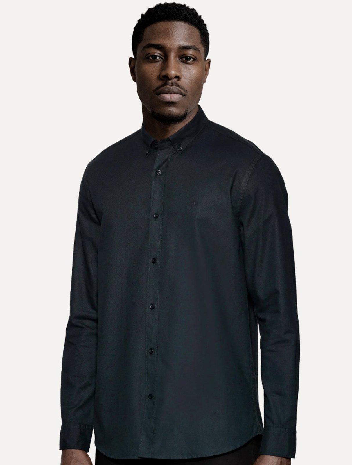 Camisa Aramis Masculina Slim Oxford Planalto Azul Marinho