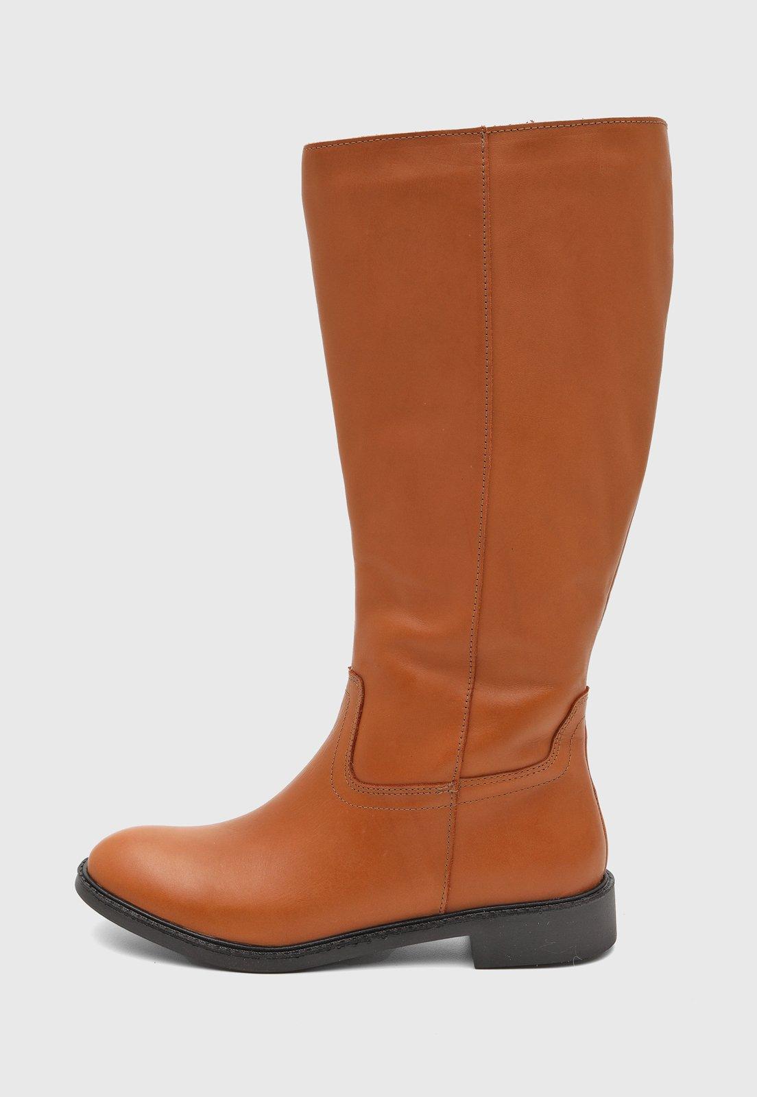 Bota Feminina Santa Lolla Cano Alto Caramelo