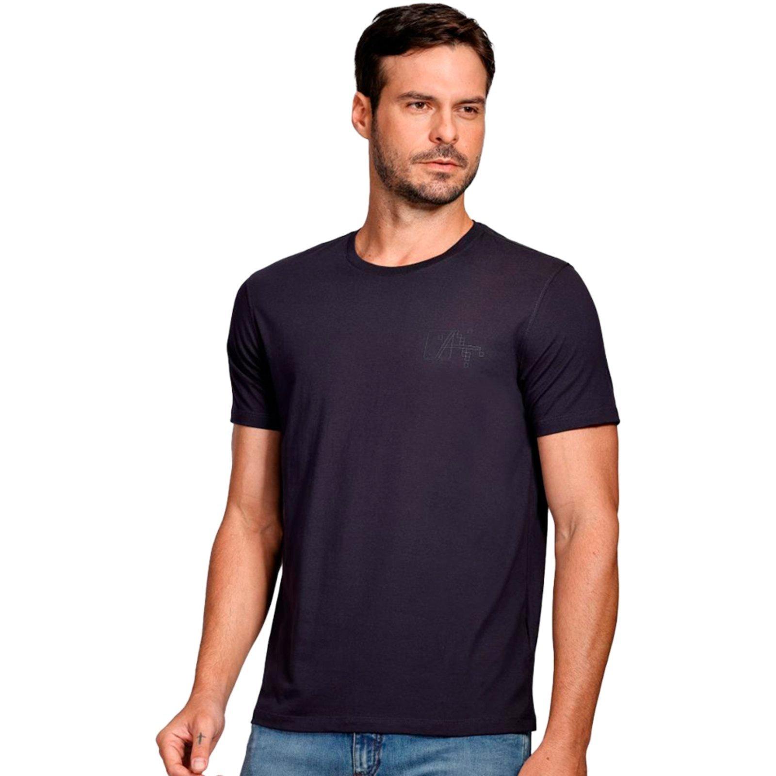 Camiseta Aramis Pixel Outline Ve25 Marinho Masculino