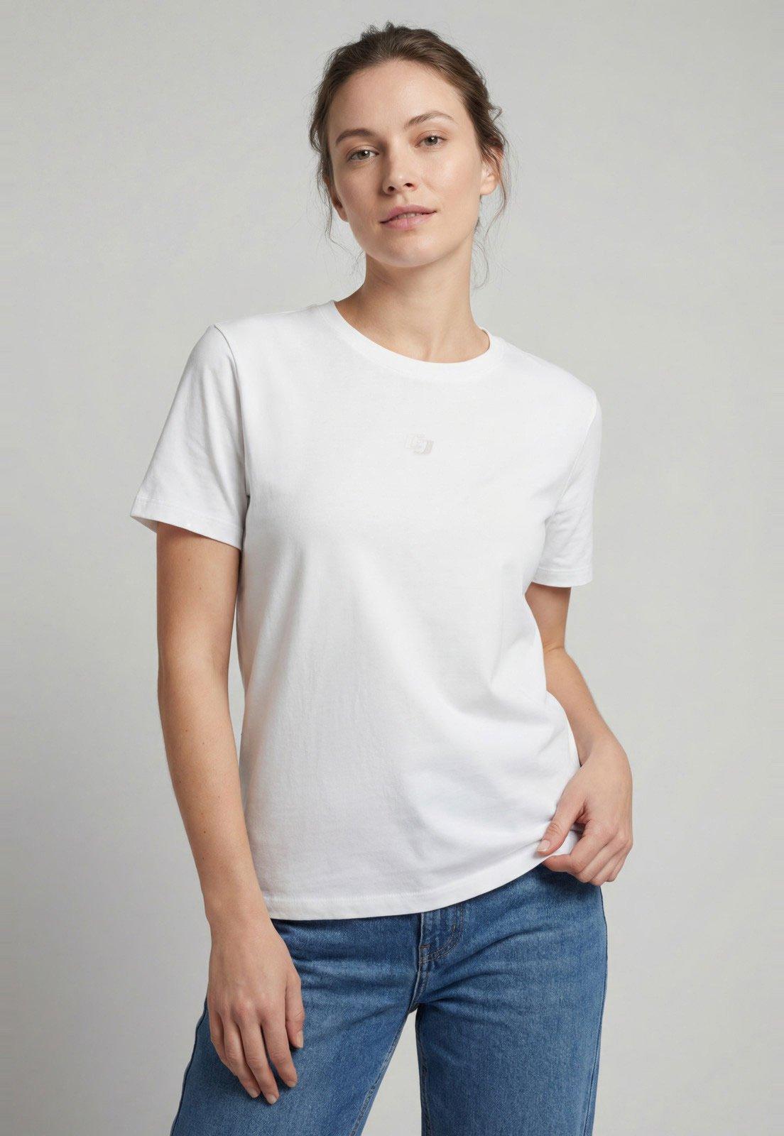 Camiseta Feminina Colcci Bordado Branca