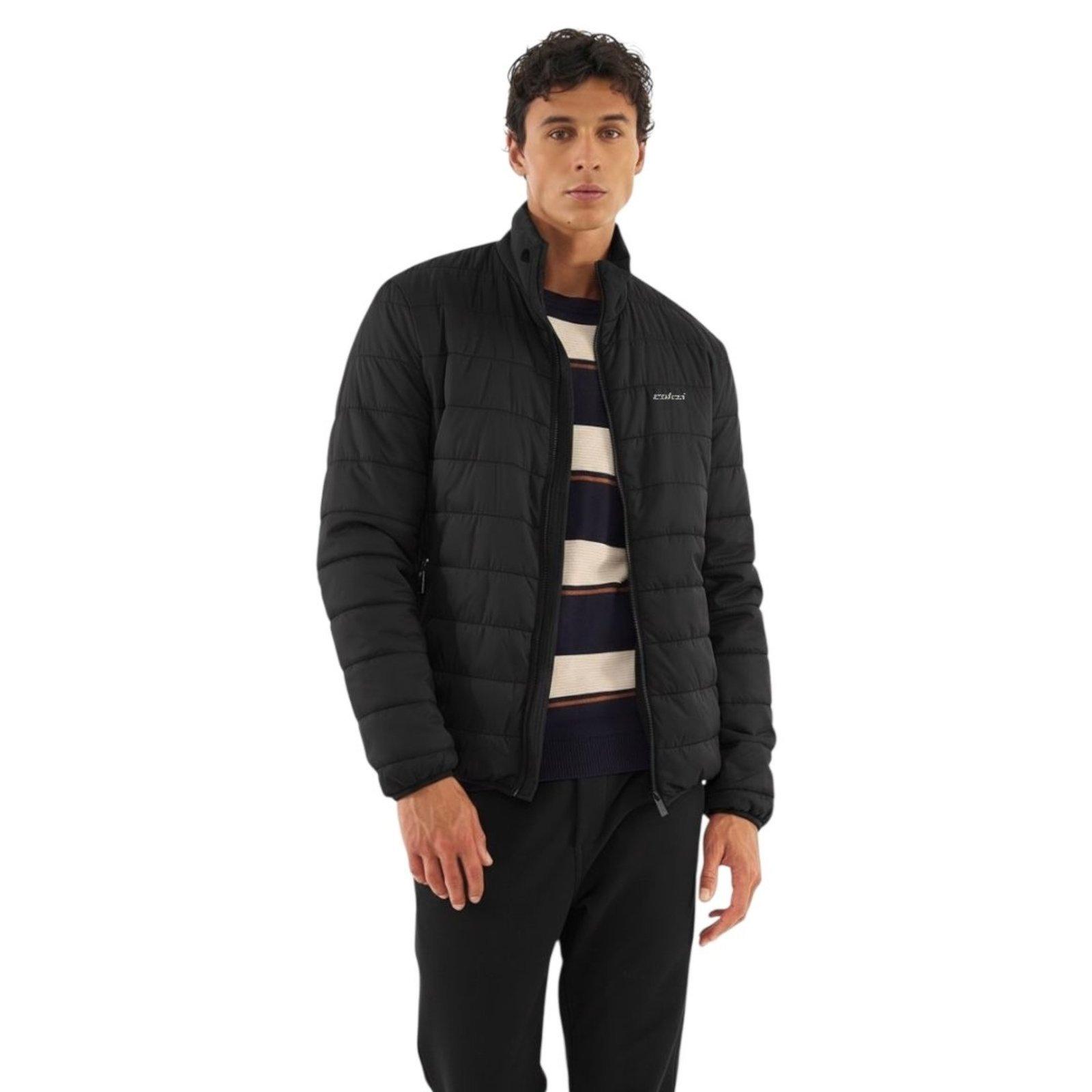 Jaqueta Puffer Gola Alta Colcci Preto