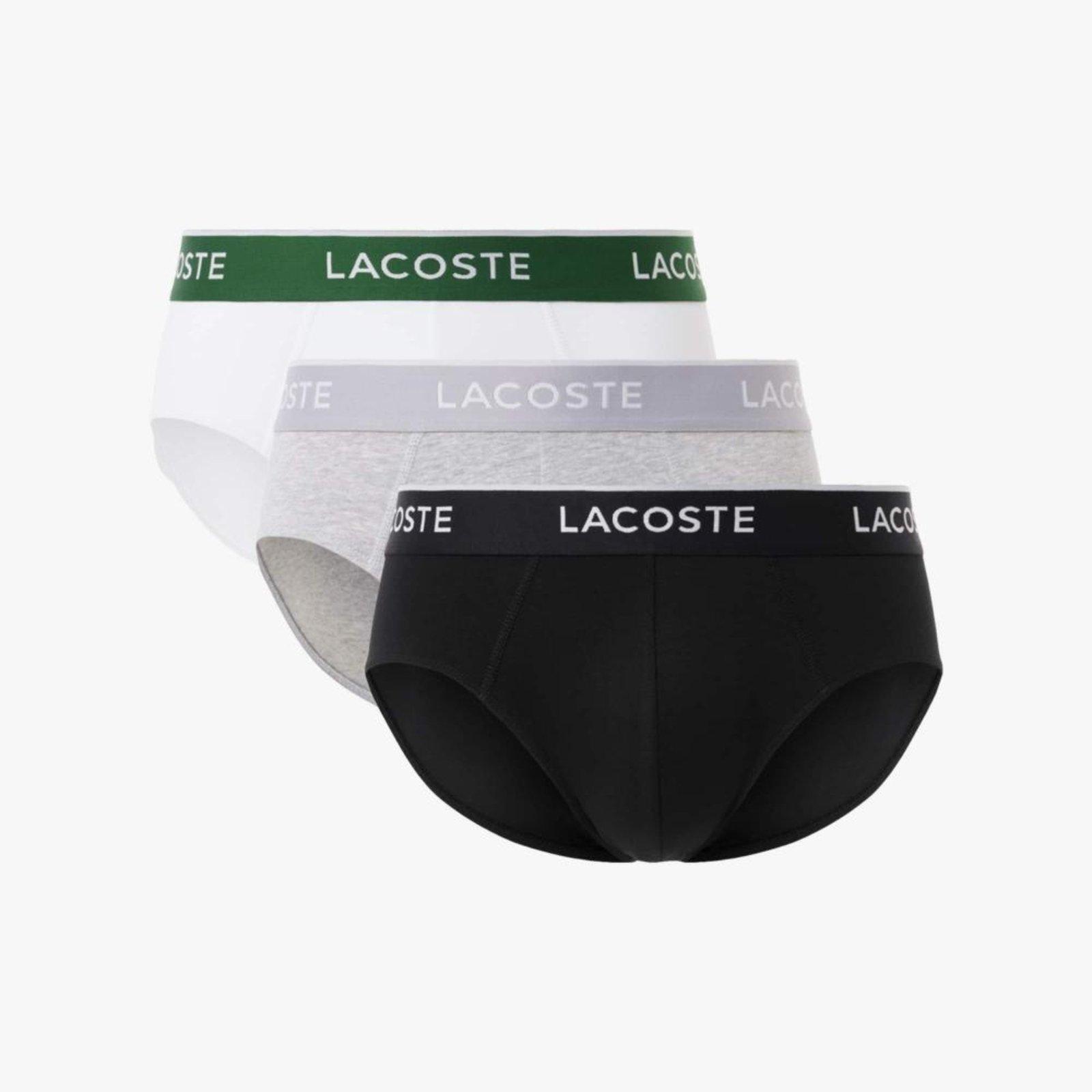 Pacote com 3 Cuecas Briefs Lisas de Algodão Preto