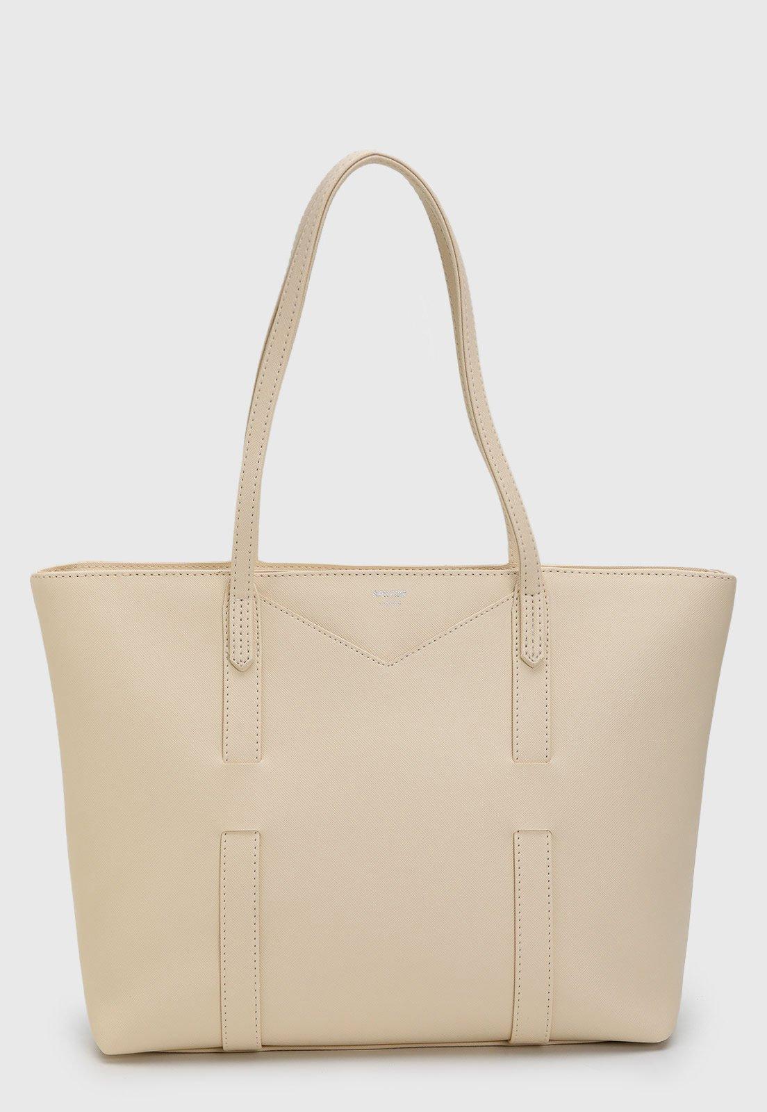 Bolsa Grande Feminina Arezzo PANAC Bege