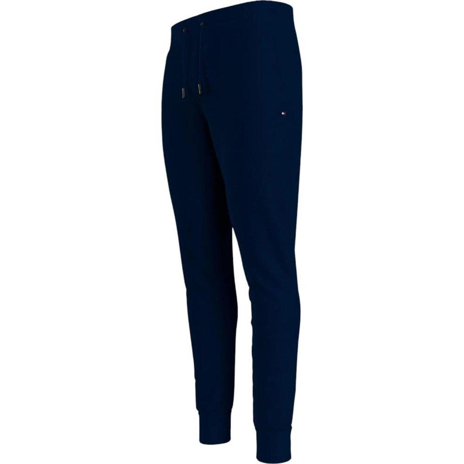 Calça Tommy Hilfiger Moletom Jogger Flag Masculino Marinho