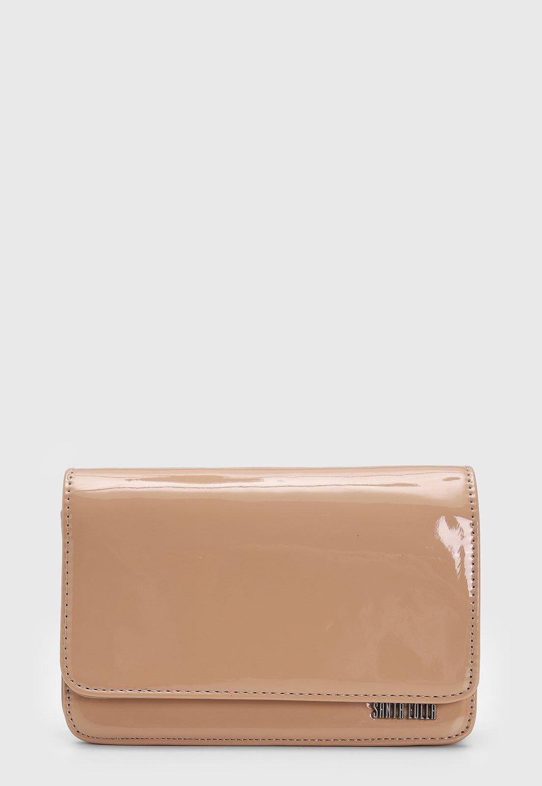 Bolsa Transversal Santa Lolla Alça Corrente Bege