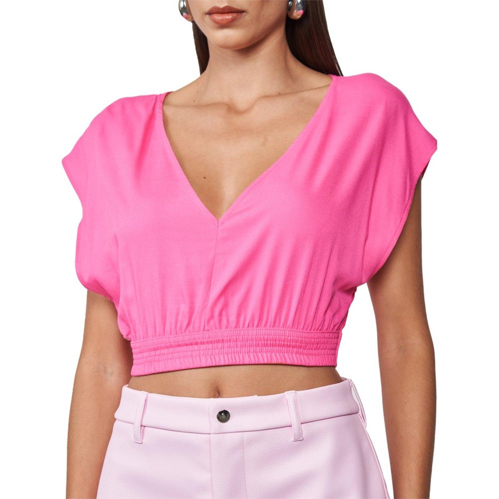 Blusa Colcci Decote Pr25 Rosa Delicate Feminino
