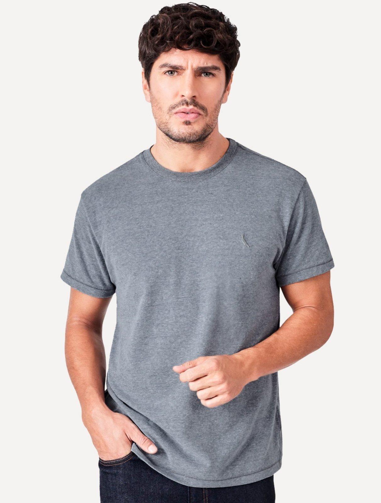 Camiseta Reserva Masculina Regular Mescla Touch Azul Marinho