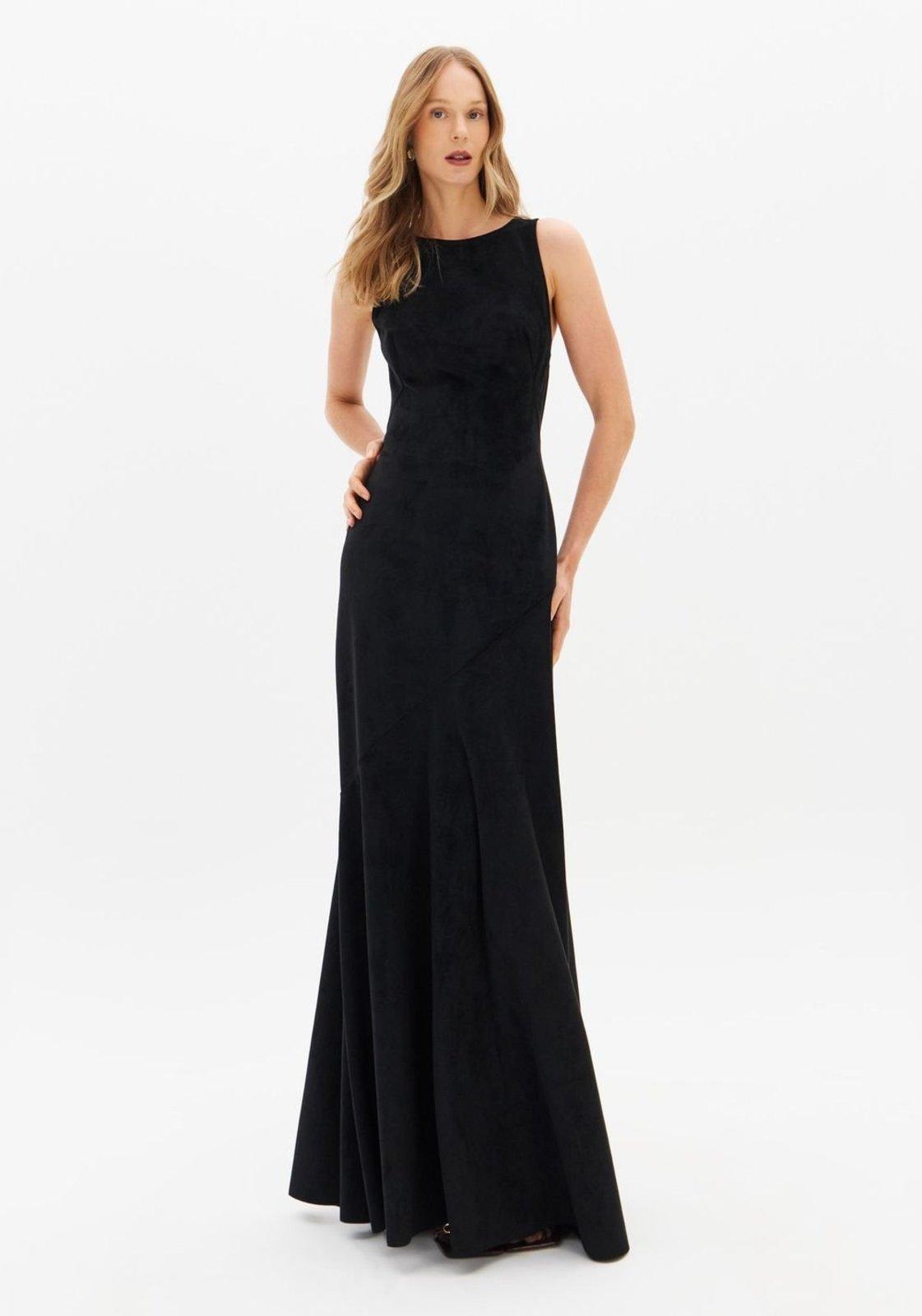 Vestido Super Midi De Suede Lança Perfume