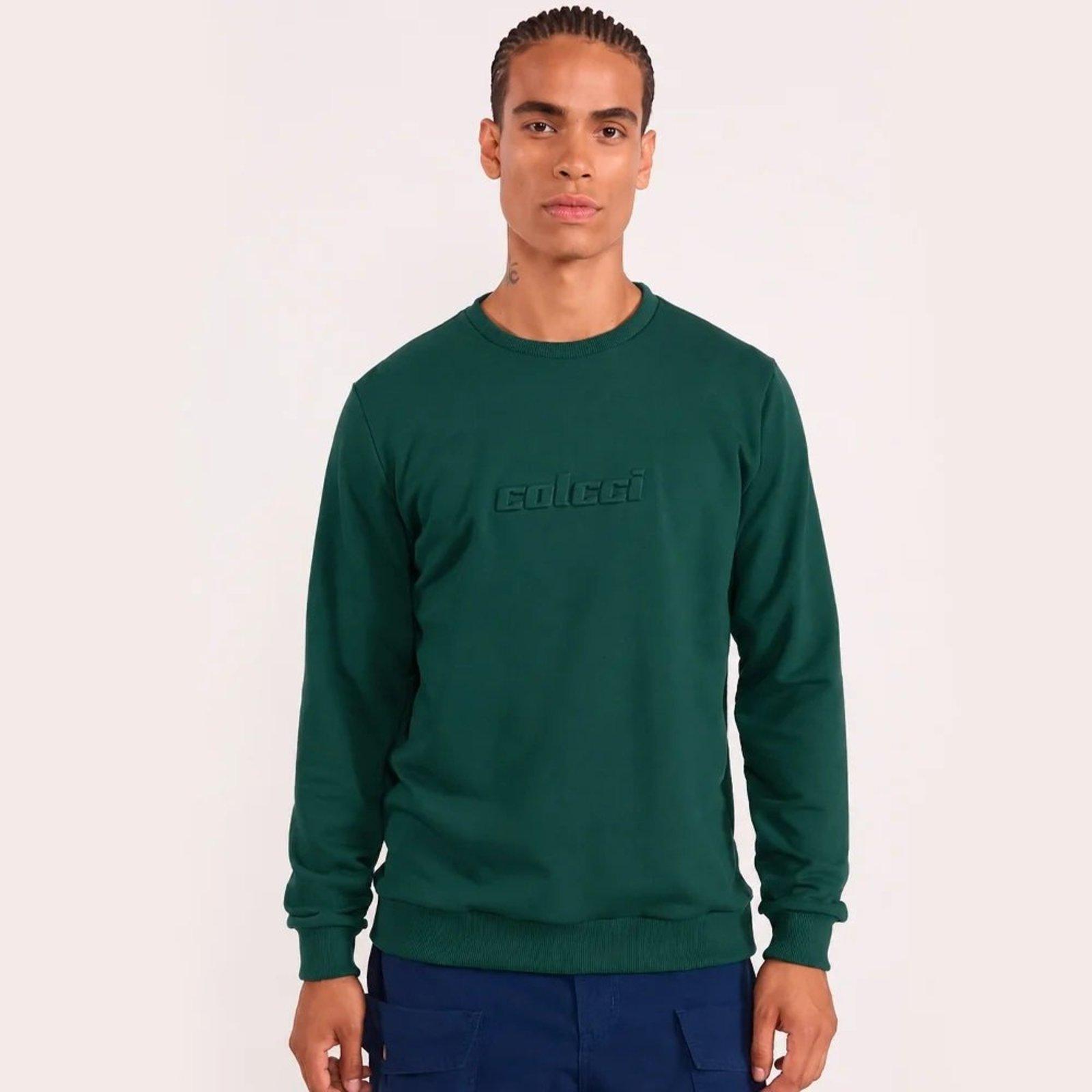 Moletom Colcci Relevo In26 Verde Masculino