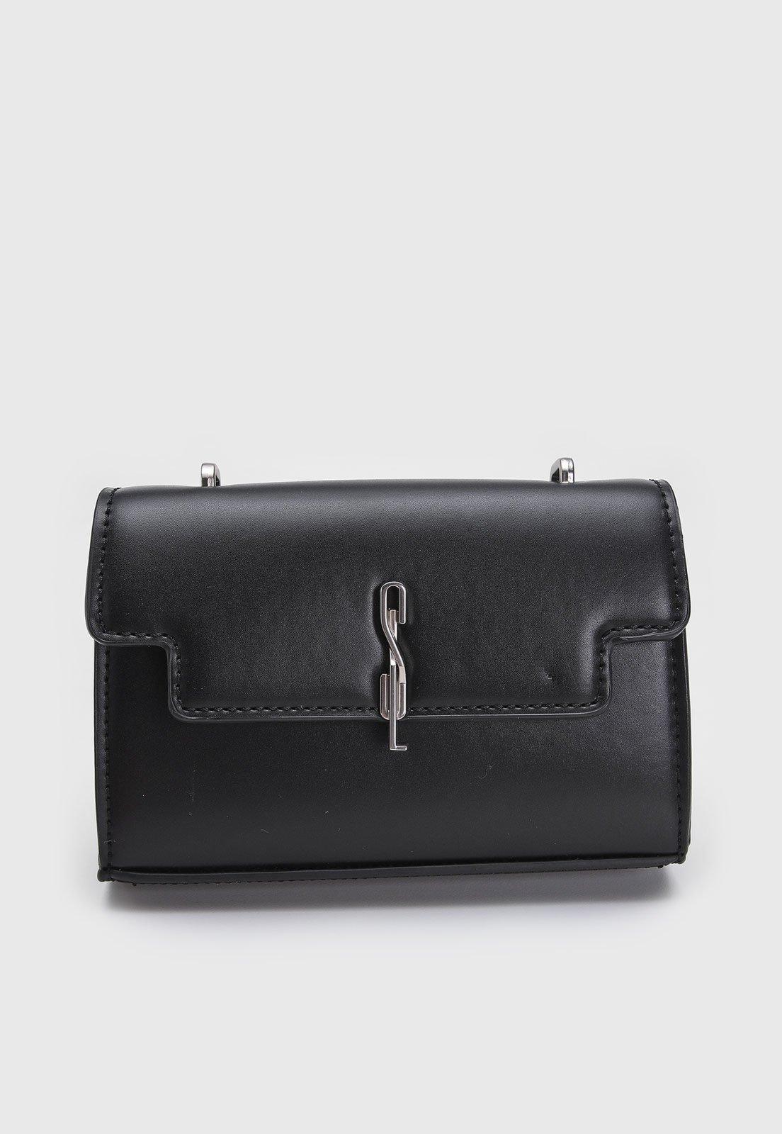 Bolsa Transversal Santa Lolla Alça Ajustável Preta