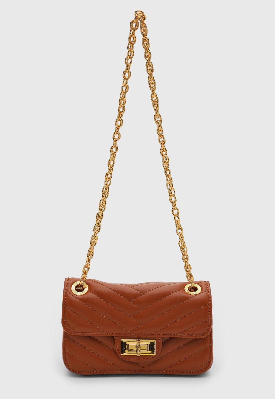 Bolsa Feminina Santa Lolla Matelassada Caramelo