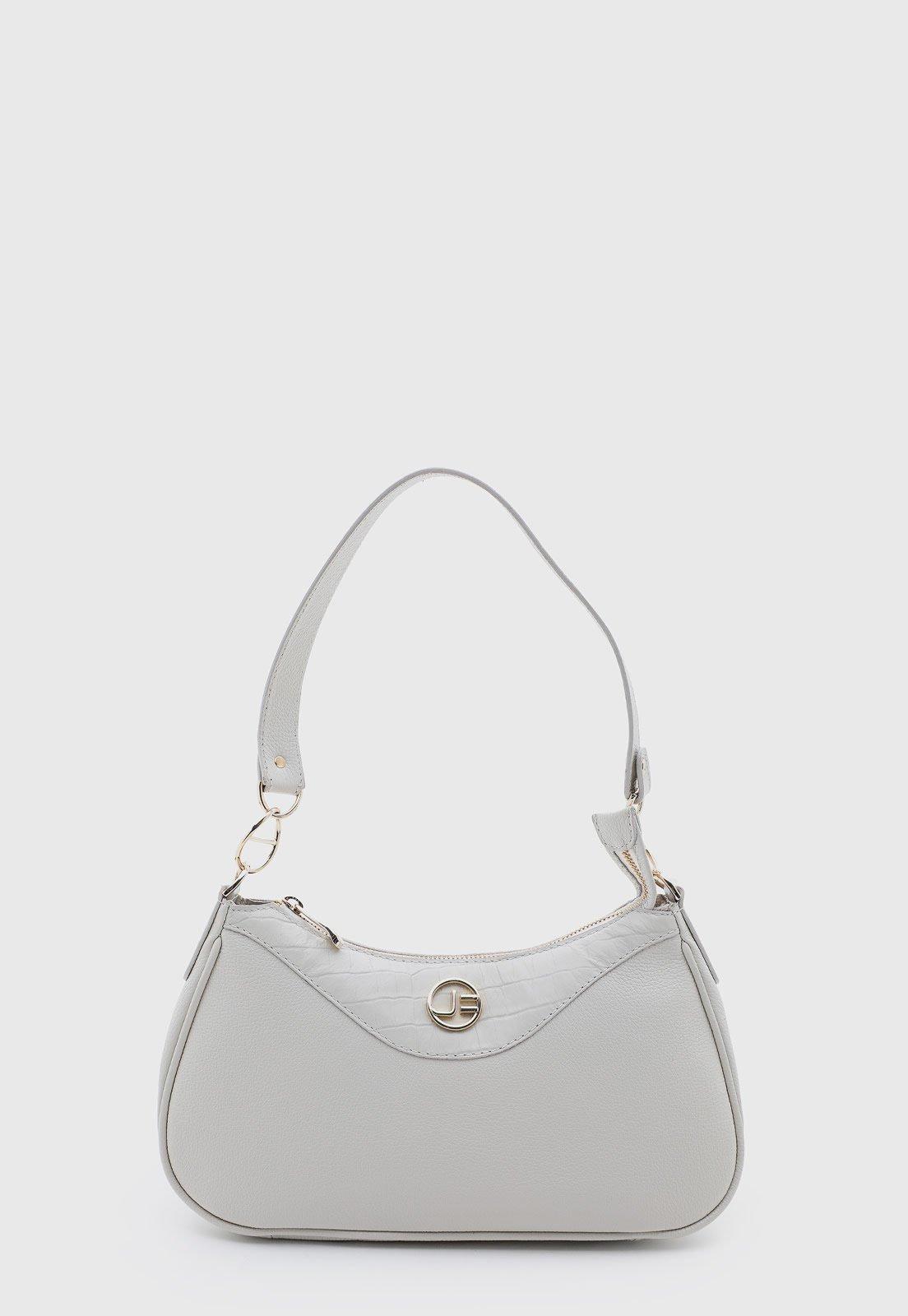 Bolsa Feminina Jorge Bischoff Couro Média Branca