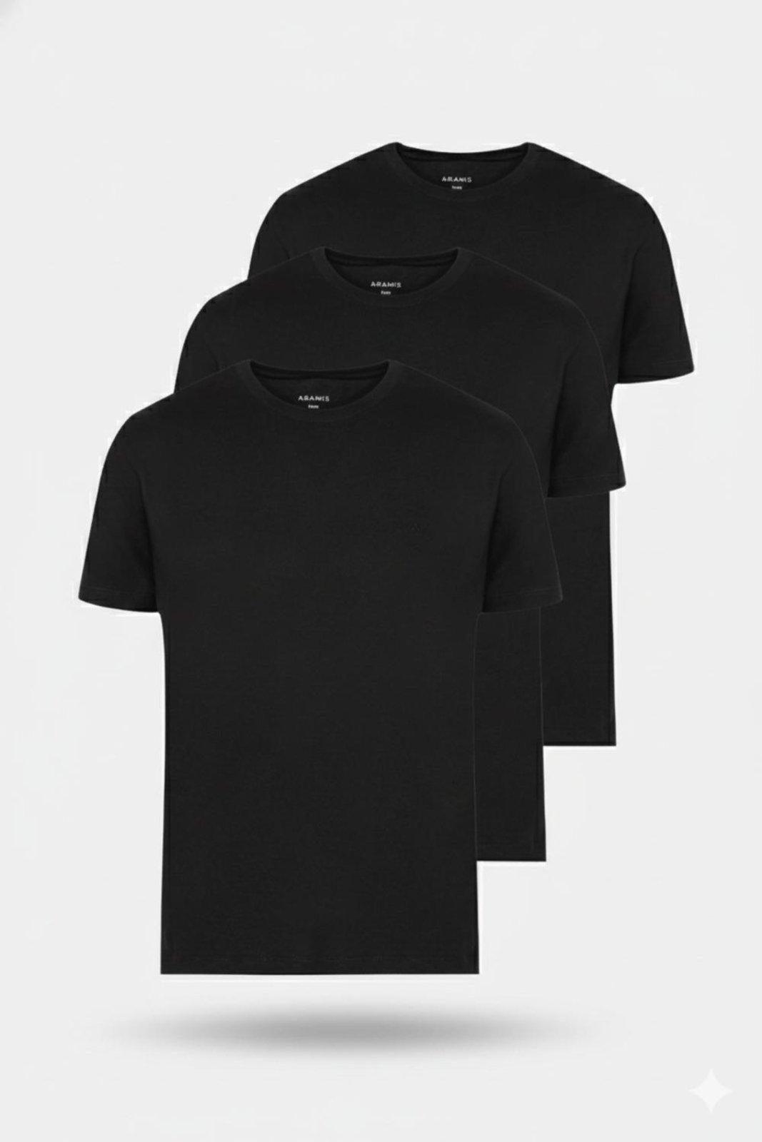 Kit 3 Camiseta Aramis Manga Curta New Basic Preto