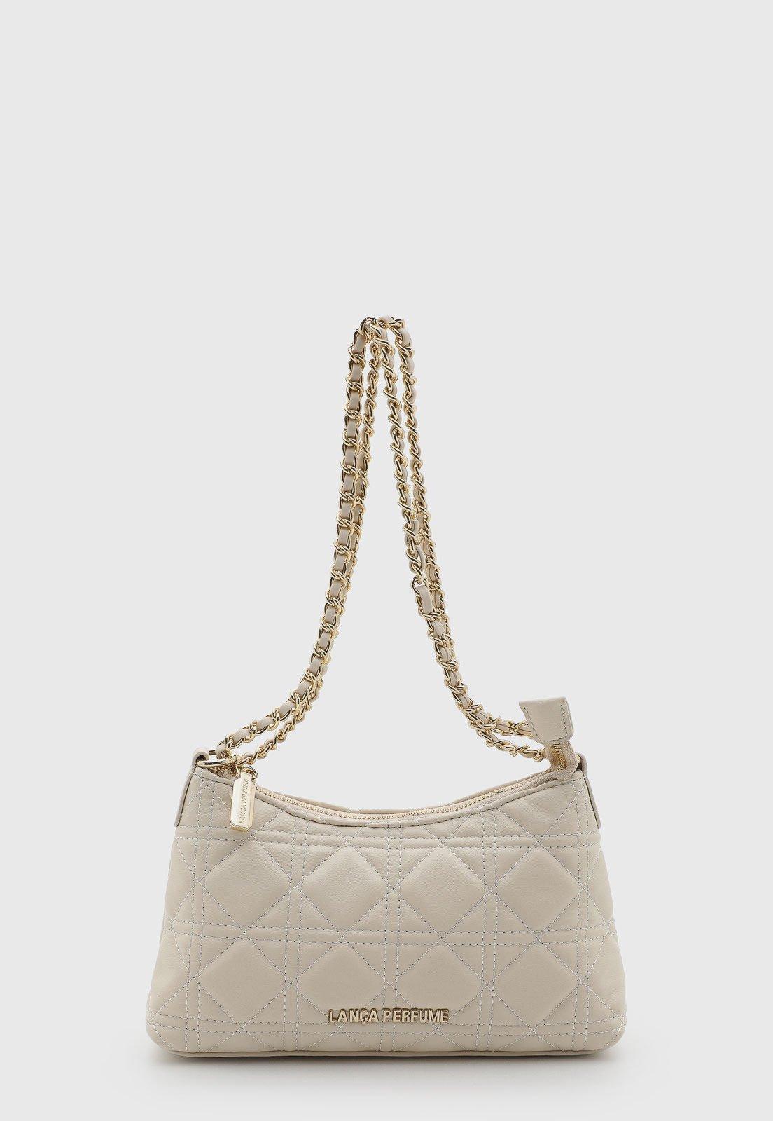 Bolsa Lança Perfume Média Matelassê Bege