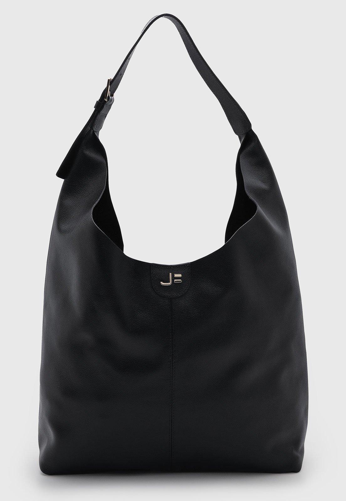 Bolsa Feminina Jorge Bischoff Couro Preta