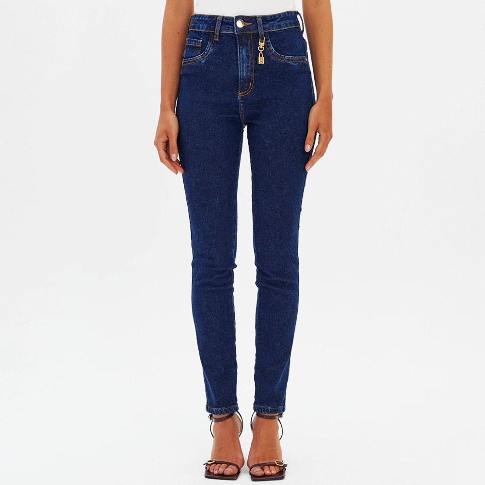 Calça Jeans Lança Perfume Skinny High Drk In26 Azul Feminino