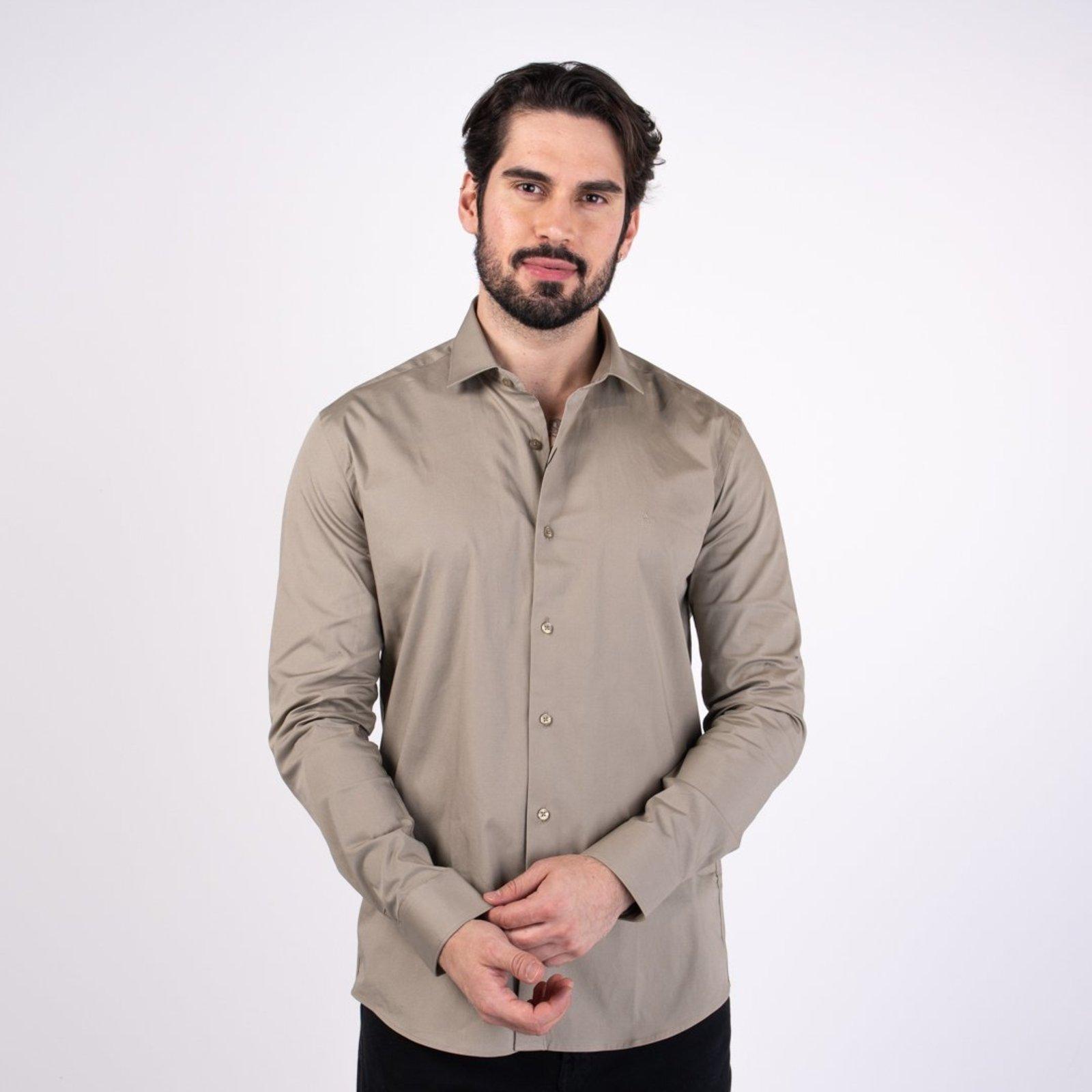 Camisa Tricoline Aramis Slim Khaki