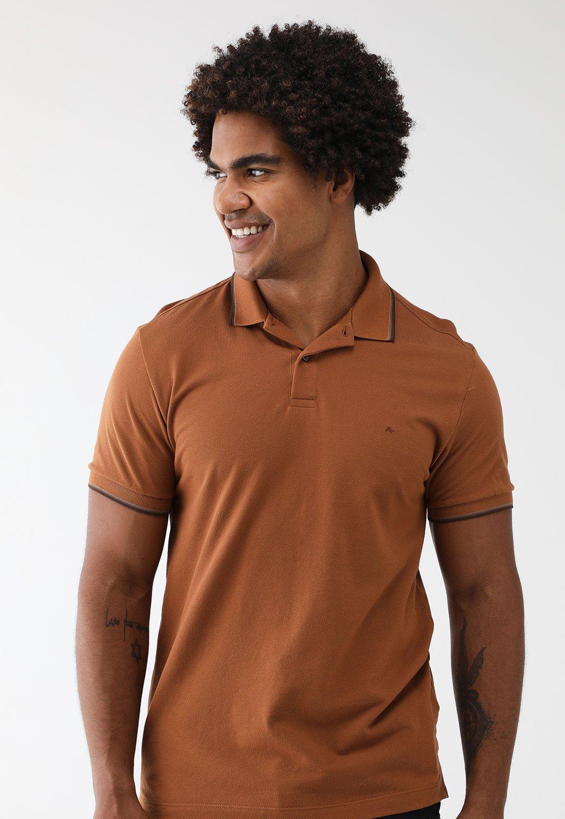 Camisa Polo Aramis Reta Lisa Laranja