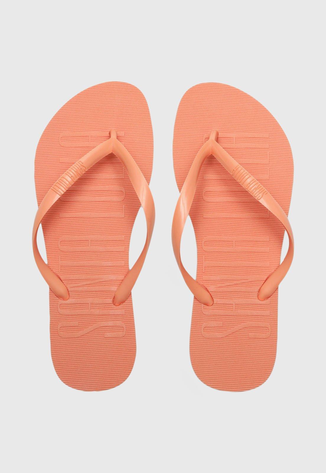 Chinelo Santa Lolla Logo Laranja