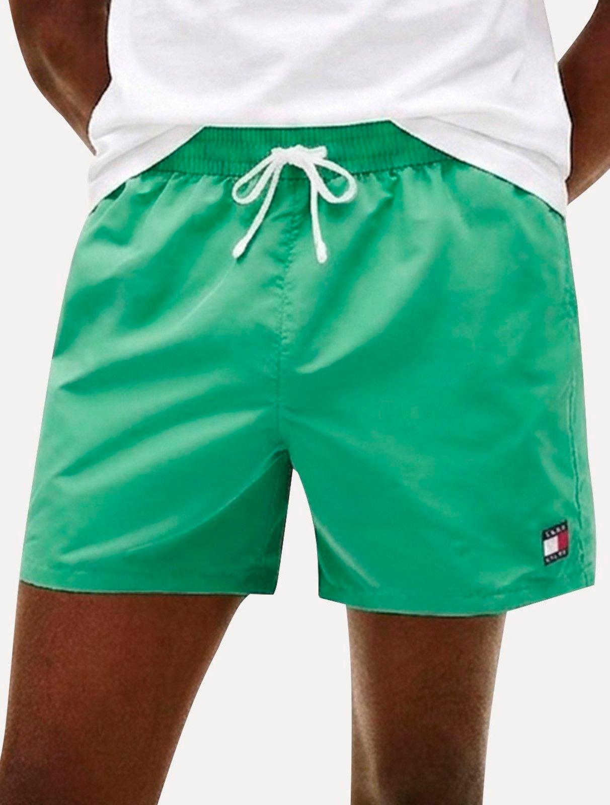 Short Tommy Jeans Masculino Medium Drawstring Solid Verde Claro