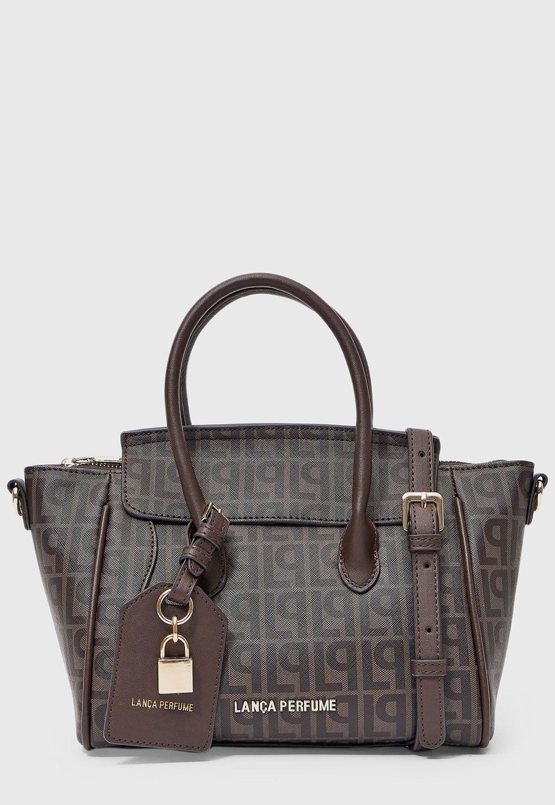 Bolsa Grande Lança Perfume Monograma Marrom
